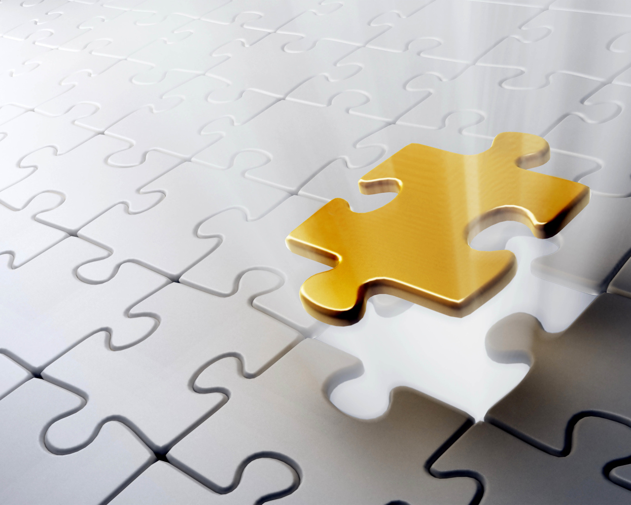 Золотой пазл на месте