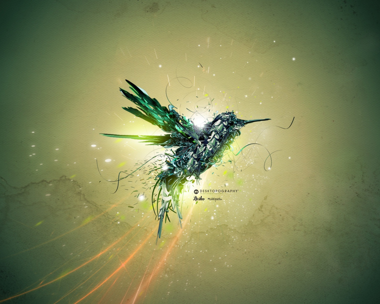 Полет зеленой птицы