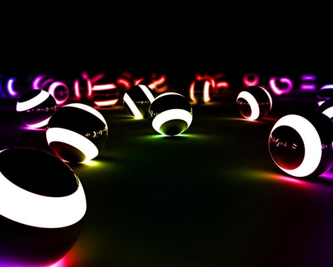 Свет неоновых шаров