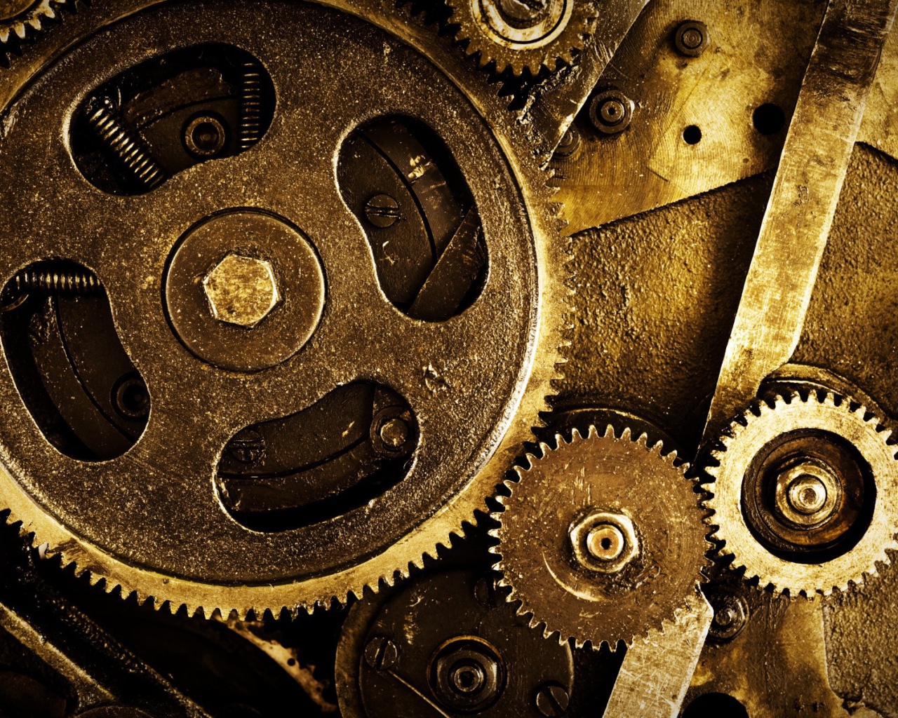 Механизм с шестеренками стимпанк