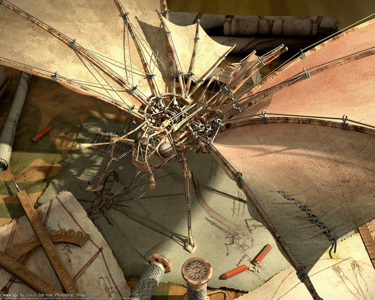 Модель самолета стимпанк