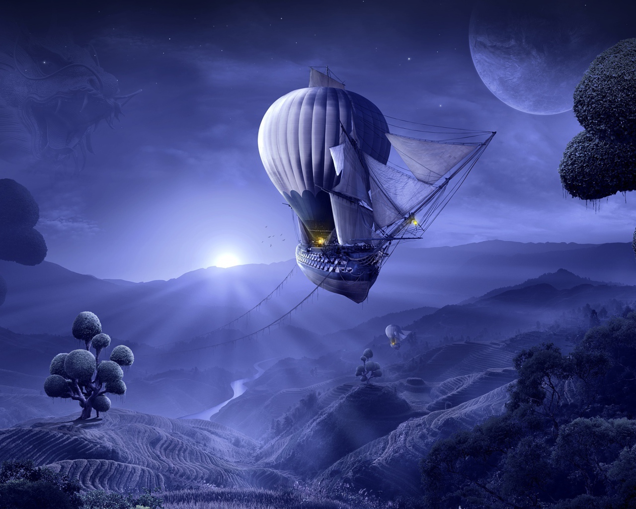 Путешествие под луной