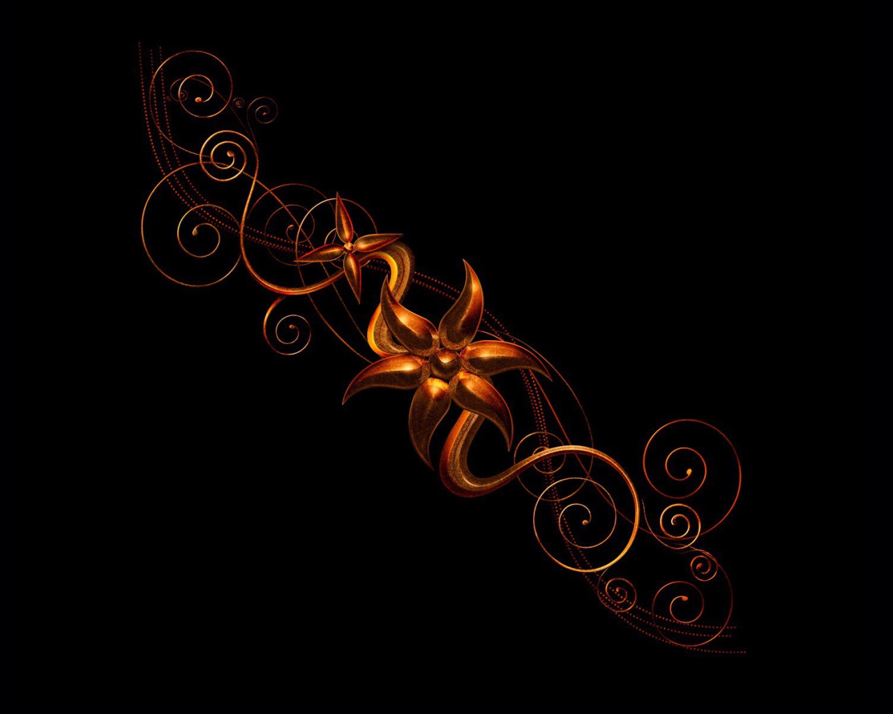 Орнамент на черном фоне