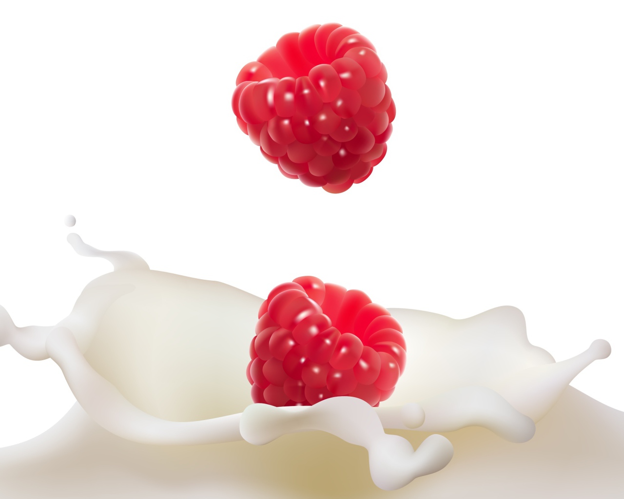 Малина в молоке