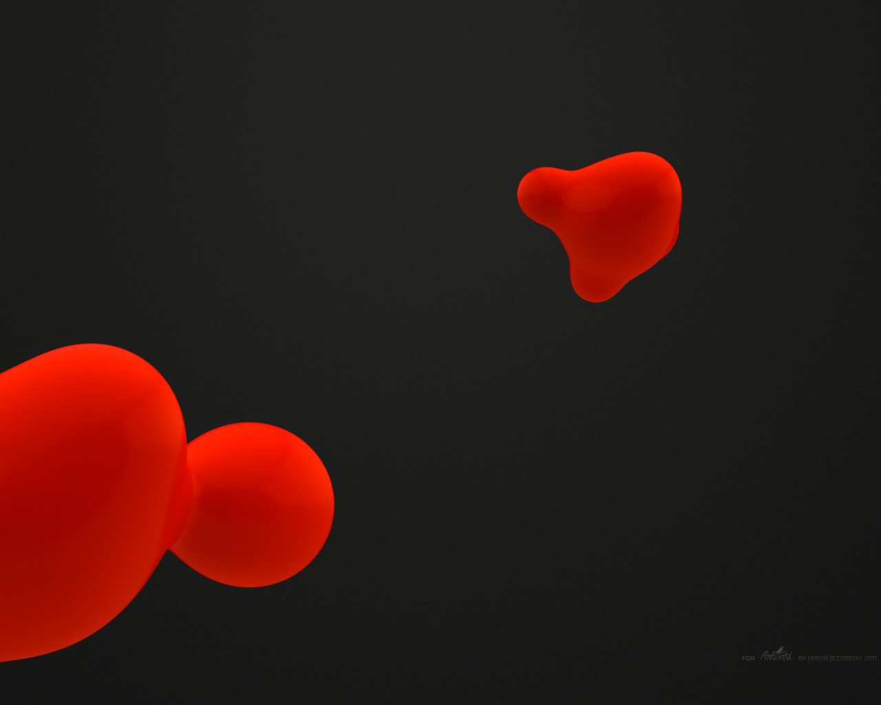 Красные пятна на сером