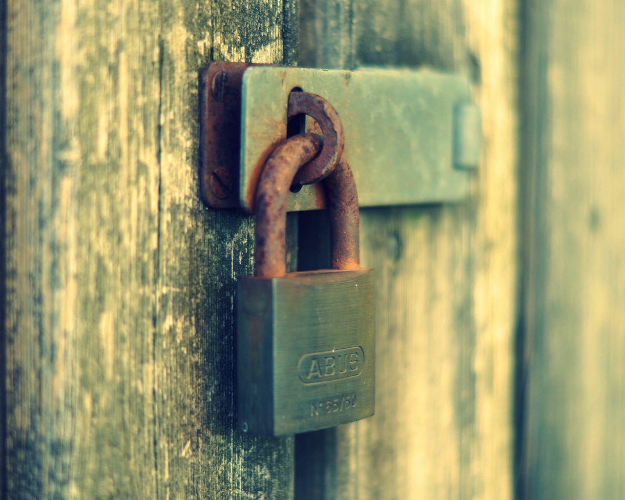 Ржавый замок на двери