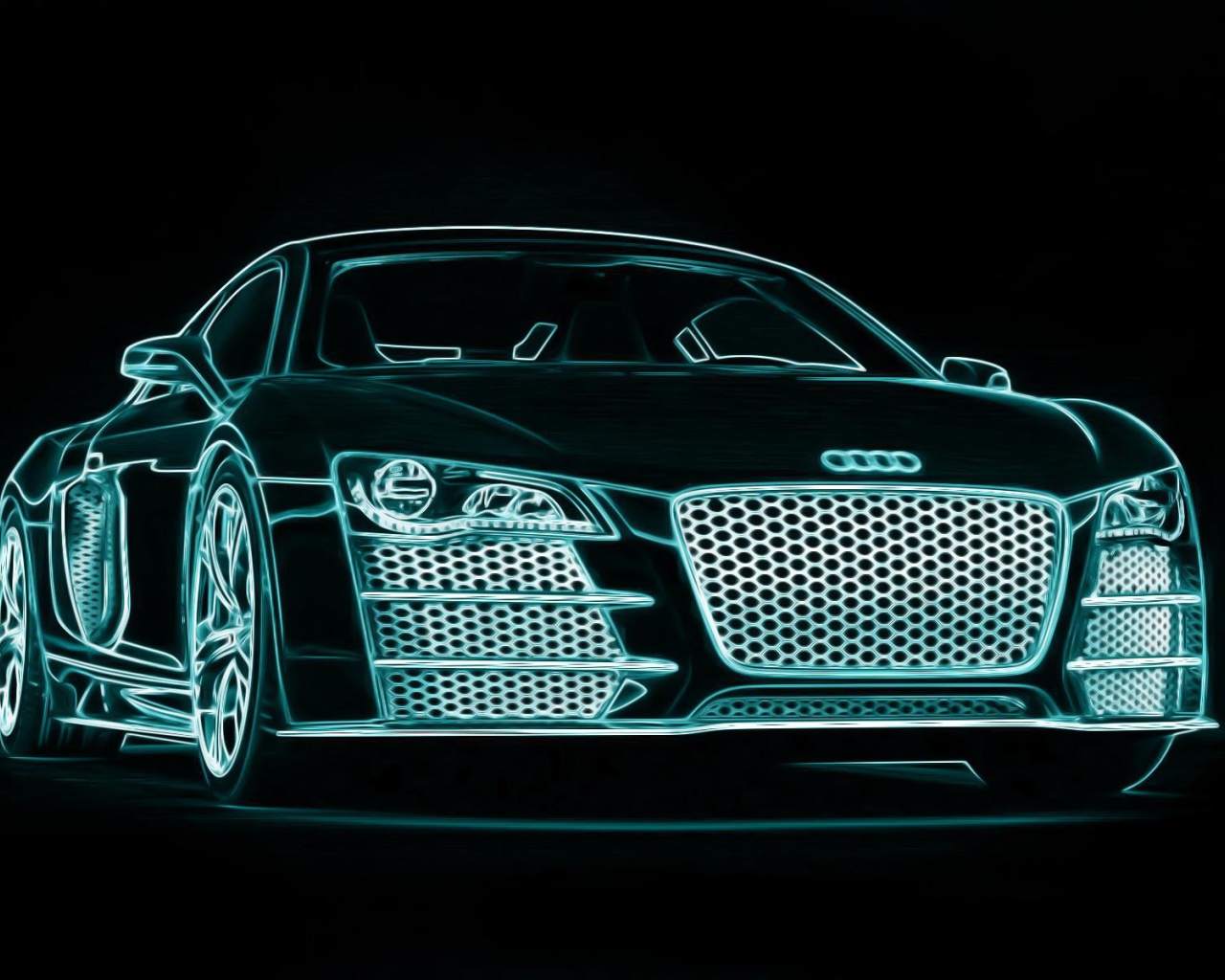 Неоновое Ауди