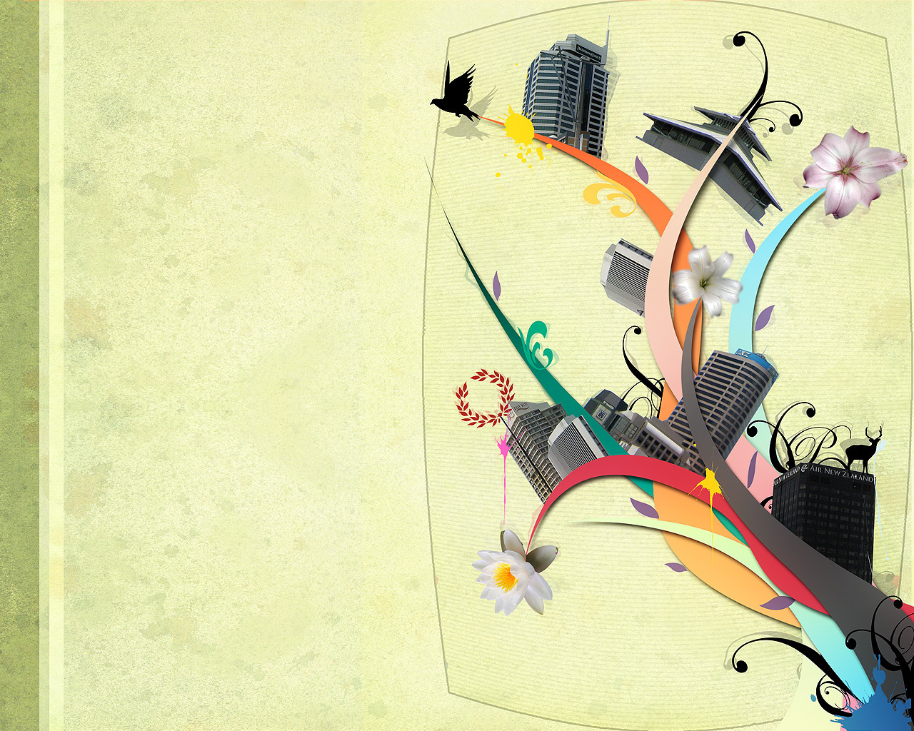 Город на стебле цветка