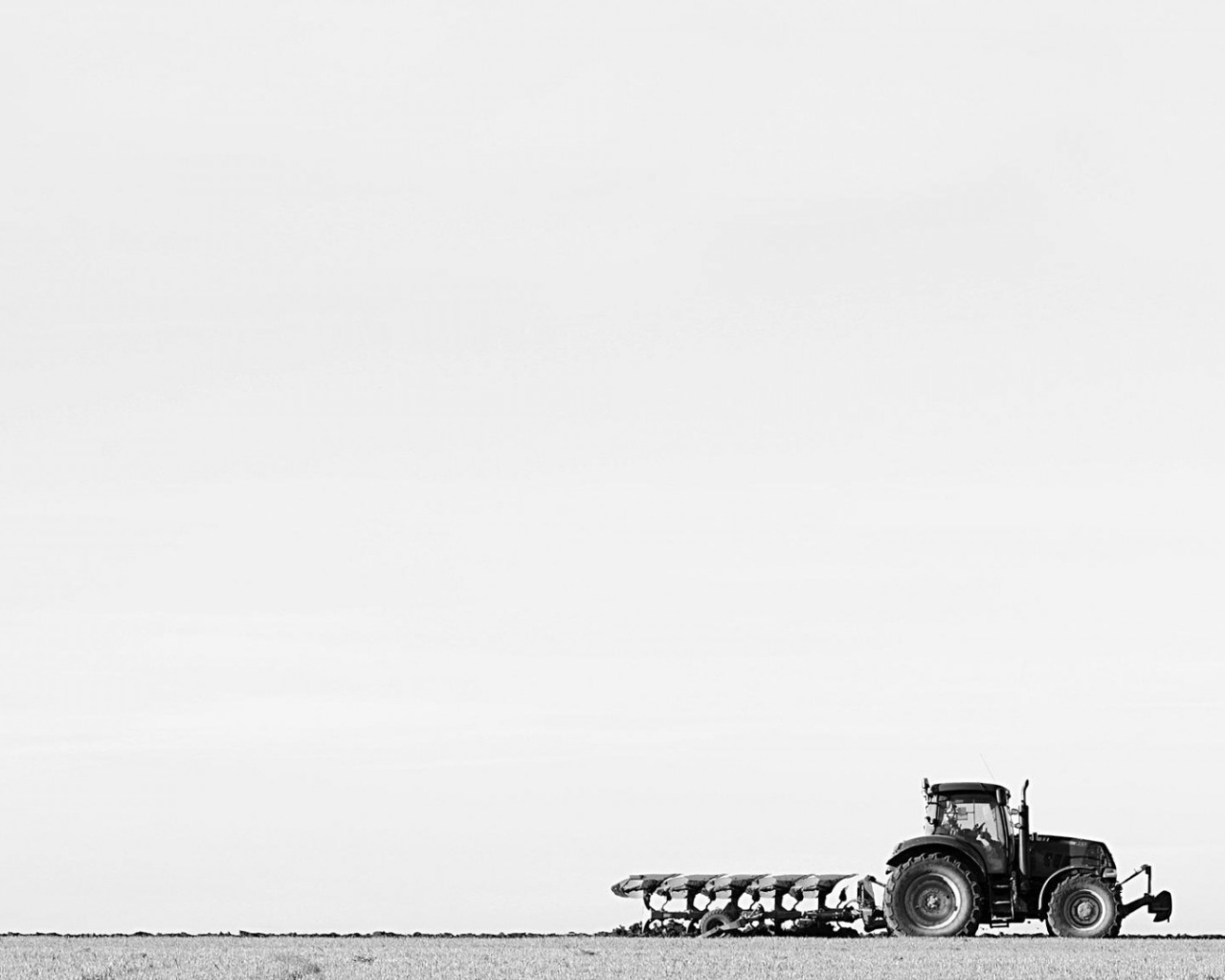 Tрактор в поле