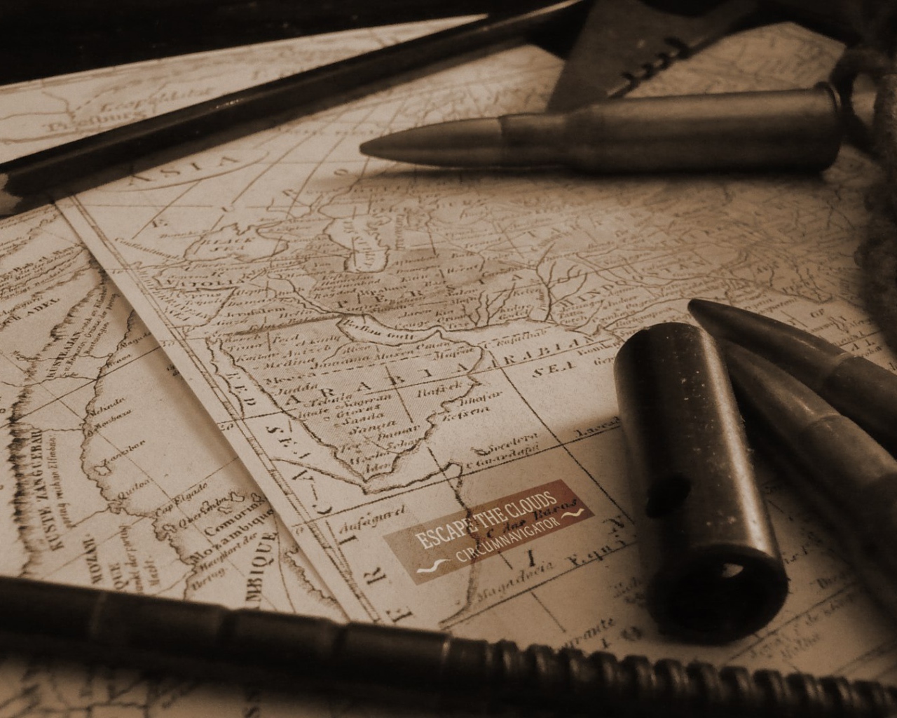 Карта мира стимпанк