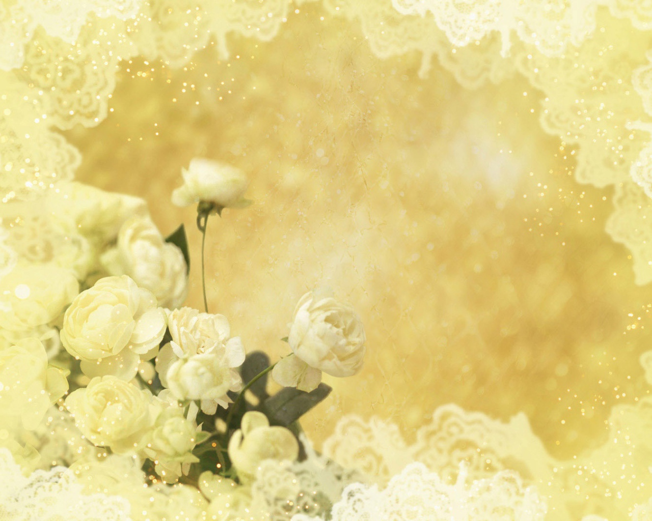 Жёлтые розы на жёлтом фоне