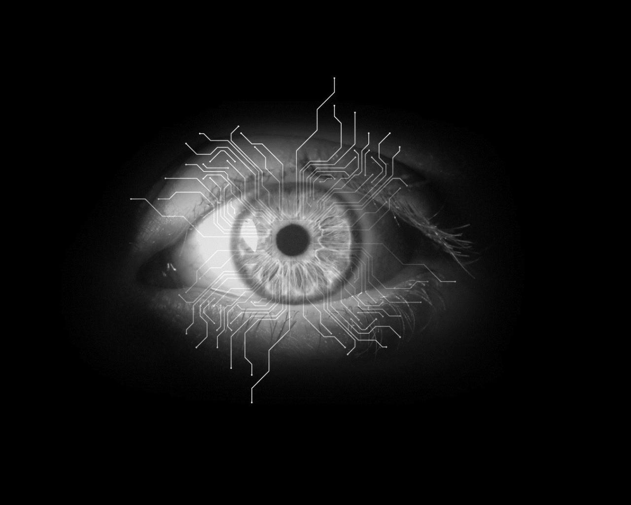 Глаз на черном фоне
