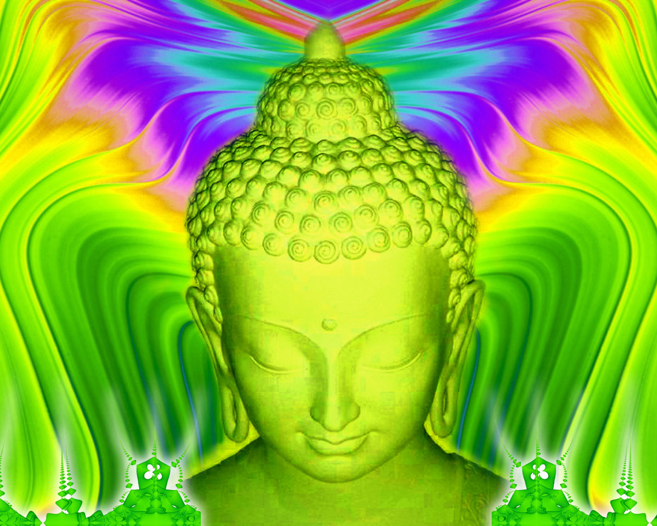 А green Buddha