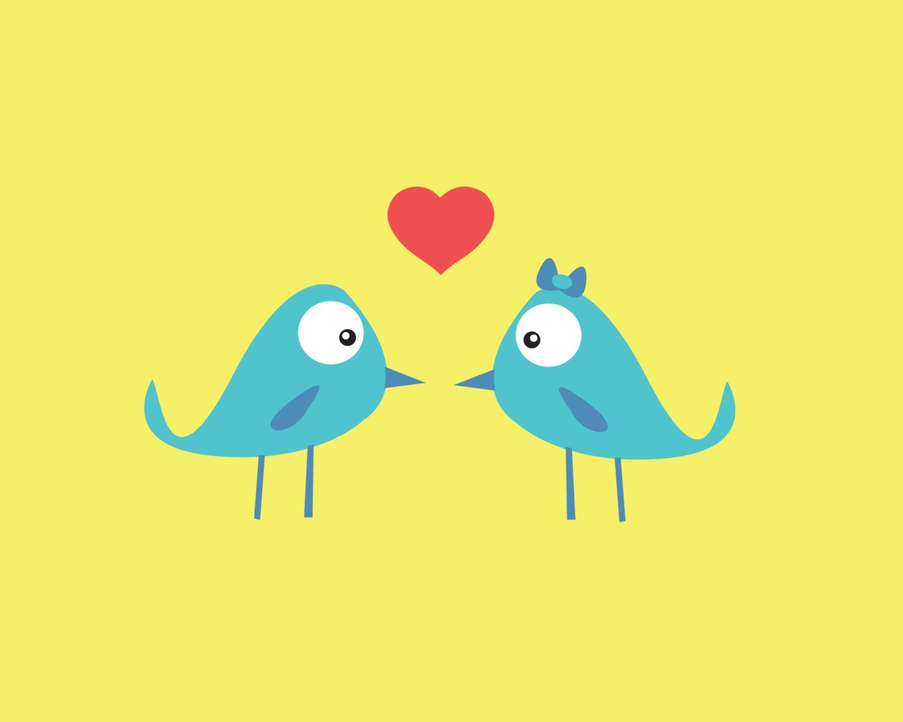 Птички и сердечко