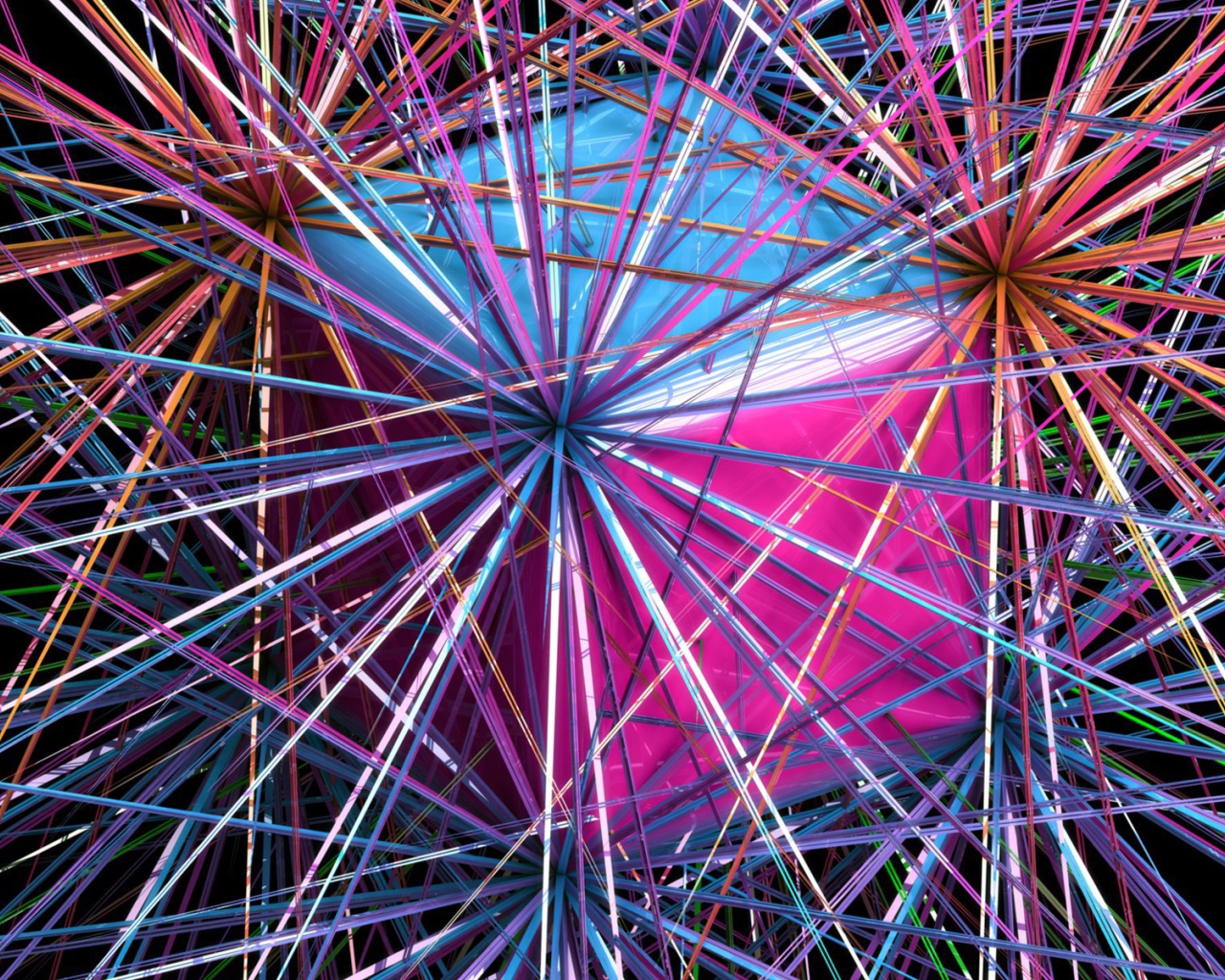 Куб и линии