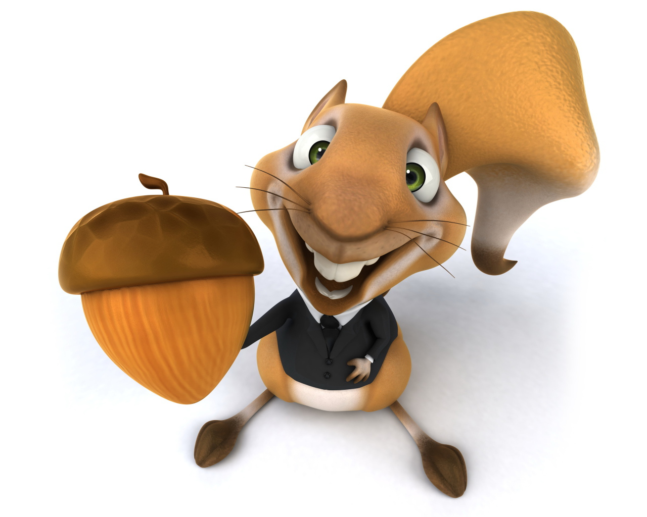 Белка с орехом