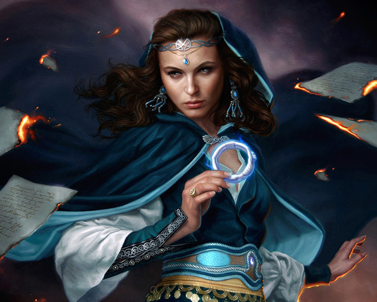 Горящие листки бумаги