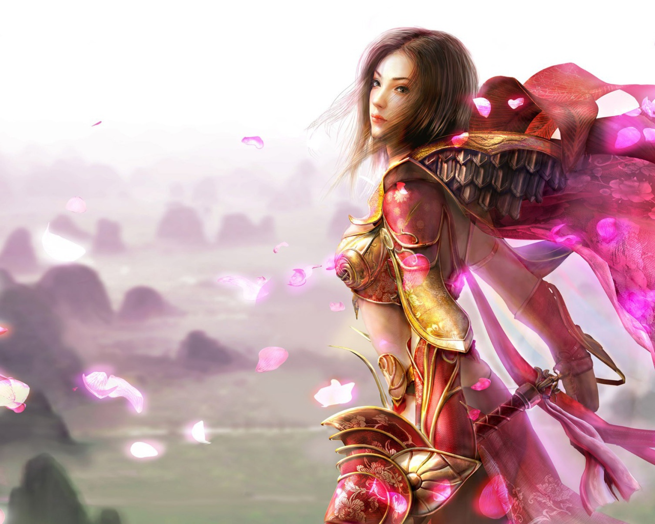 Девушка в розовых доспехах