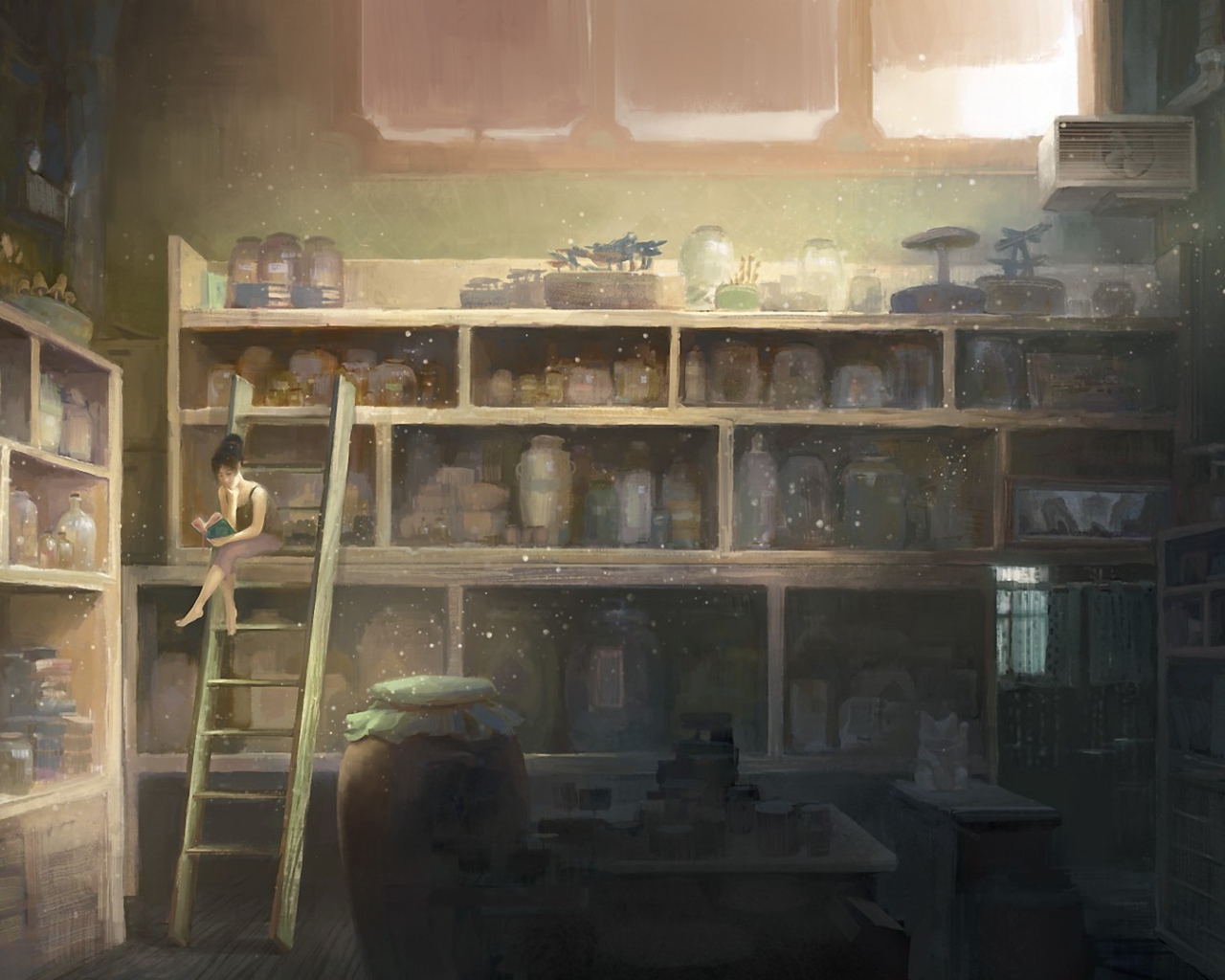 Девушка читает книгу