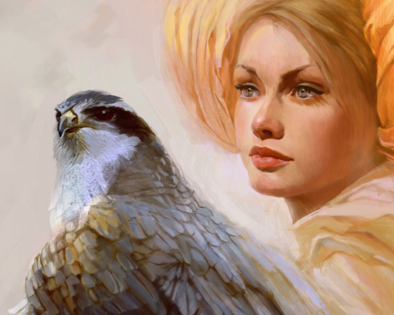 Девушка с ястребом