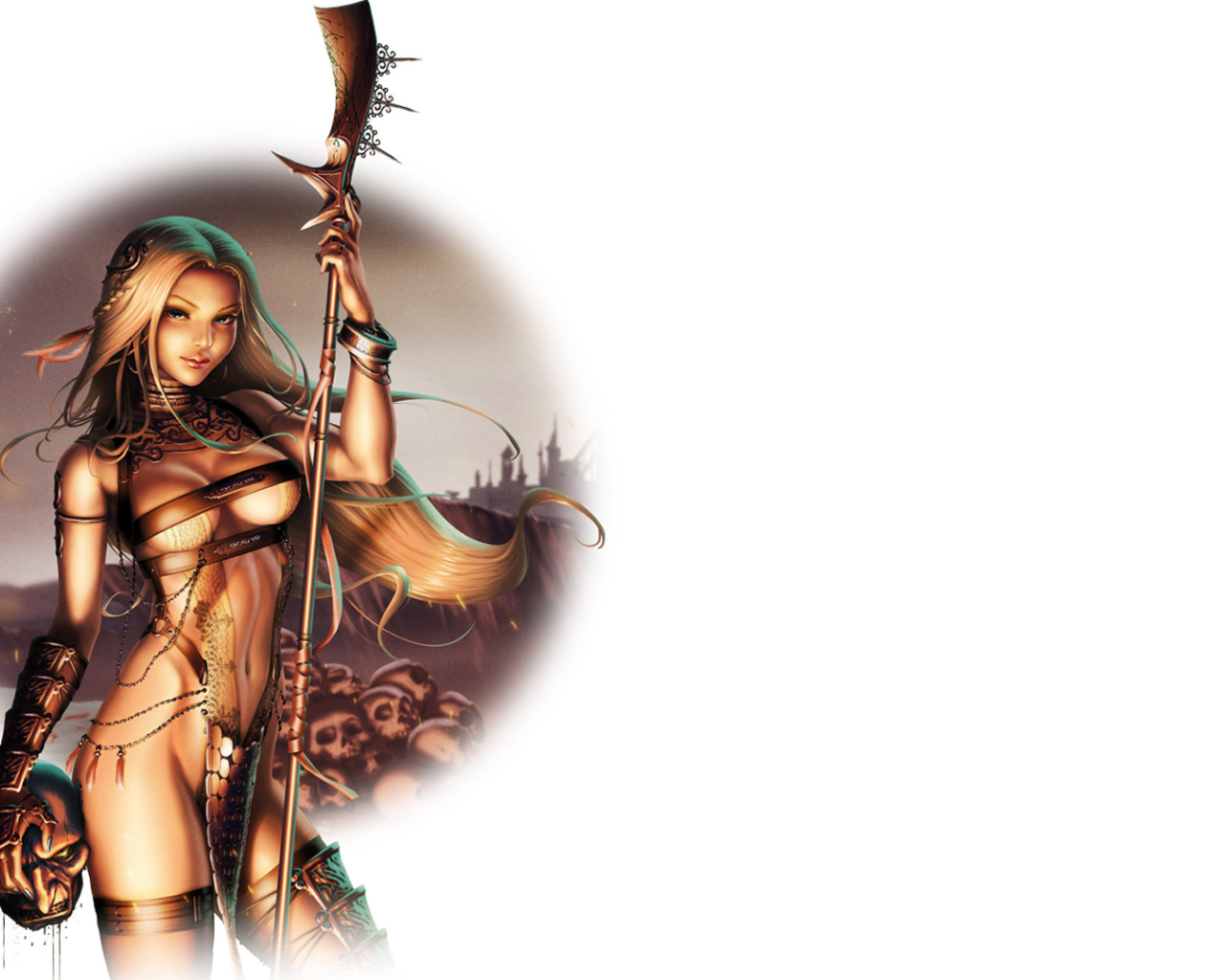 Девушка с посохом