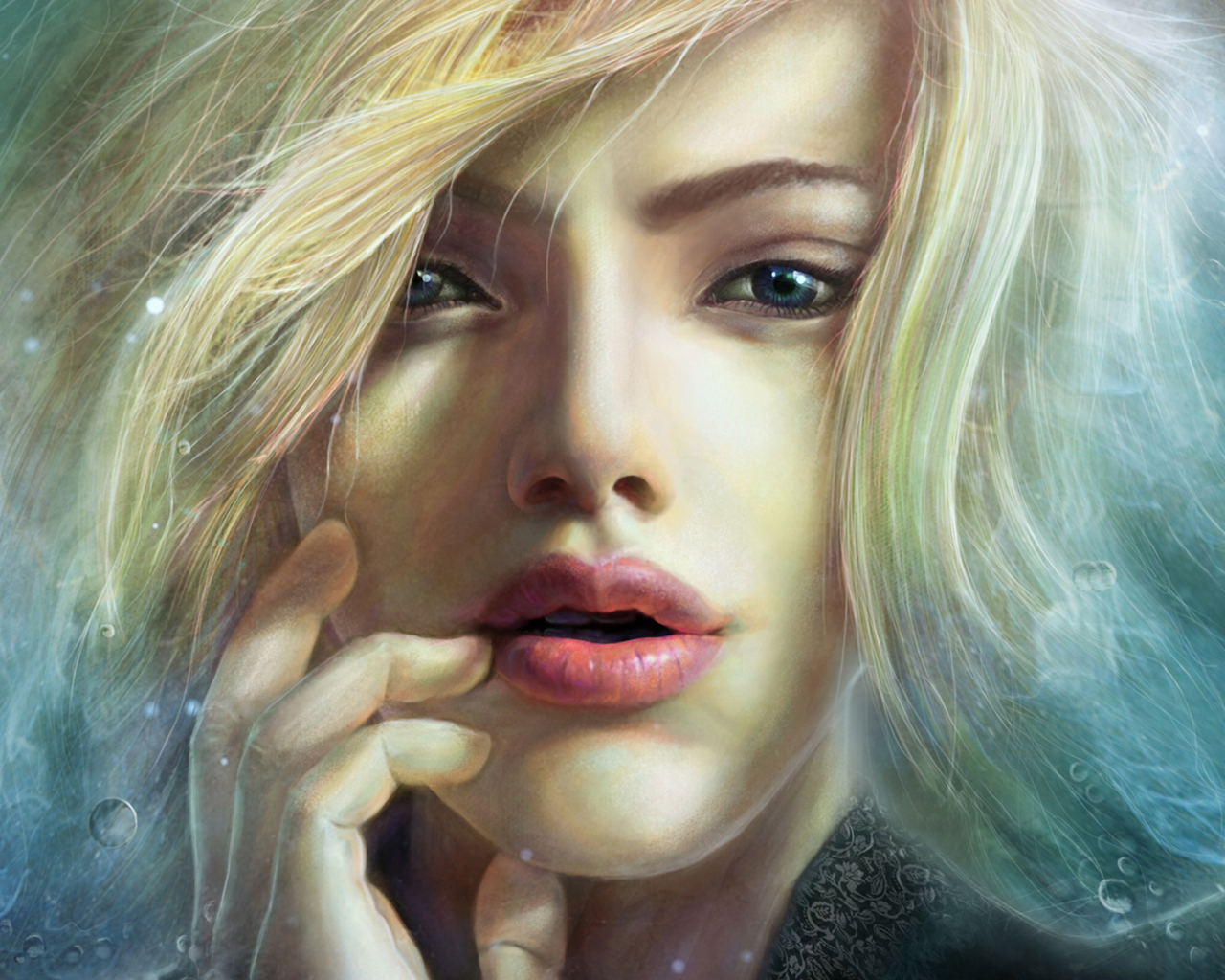 Портрет девушки с воздушными волосами