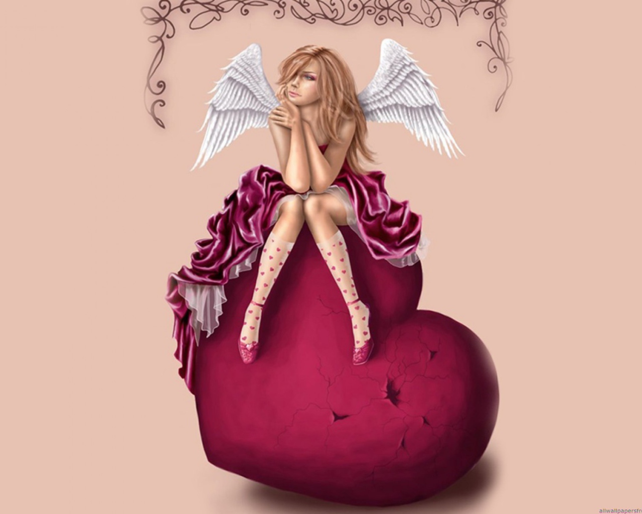 Ангел на сердечке