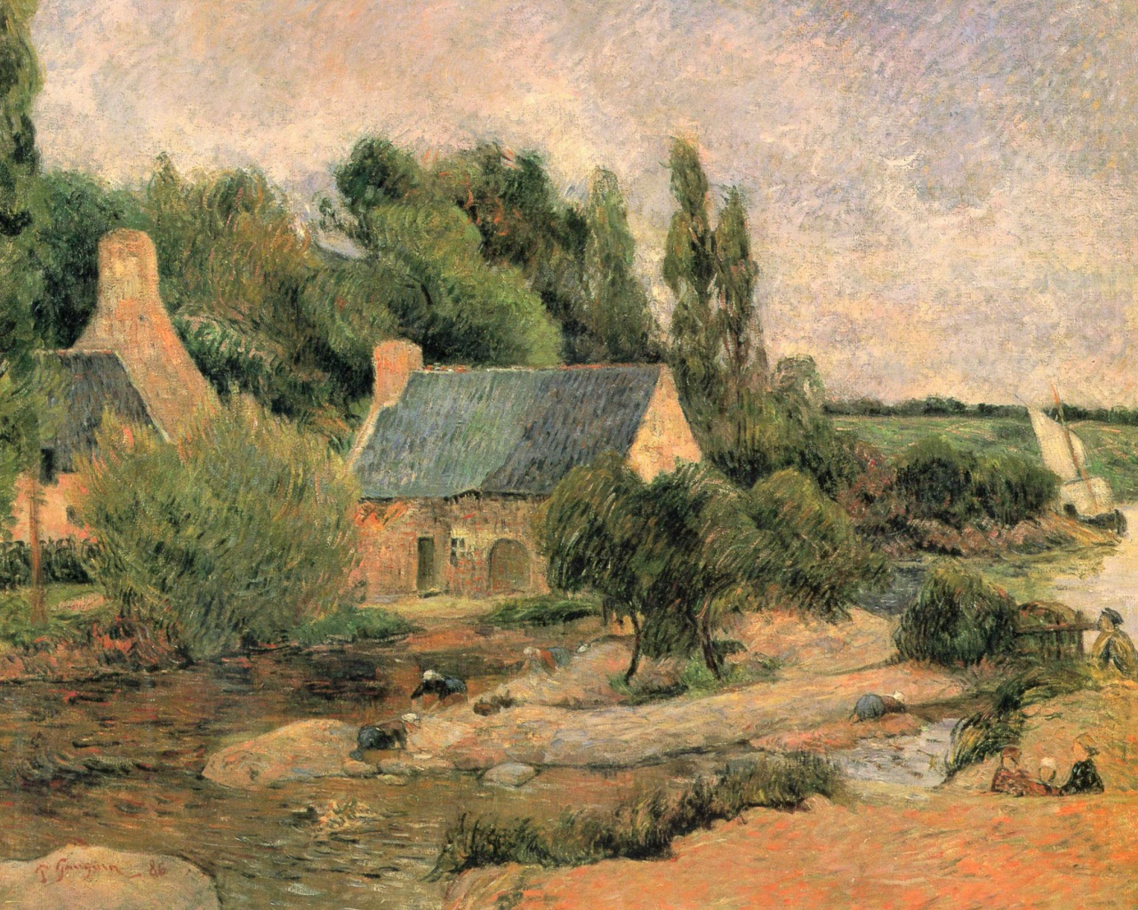 Картина Сезанна - Одинокий дом