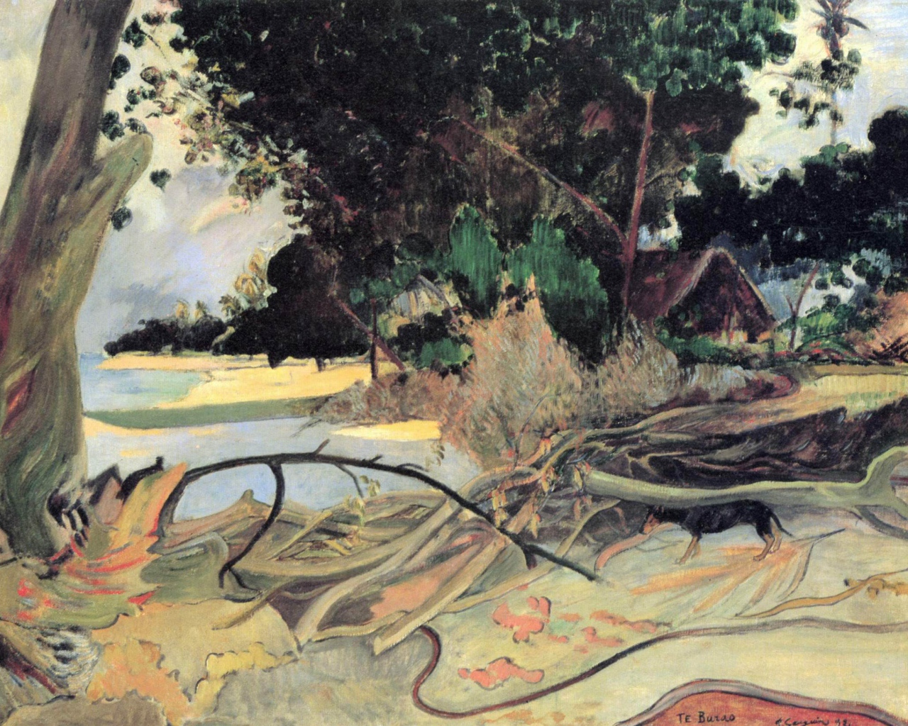 Картина Сезанна - ветвистое дерево