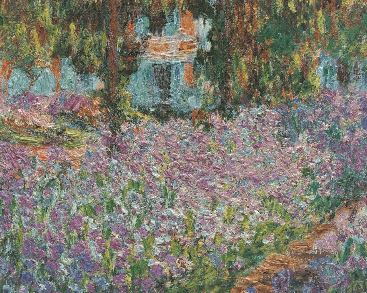 Картина Клода Моне - Цветочный пейзаж