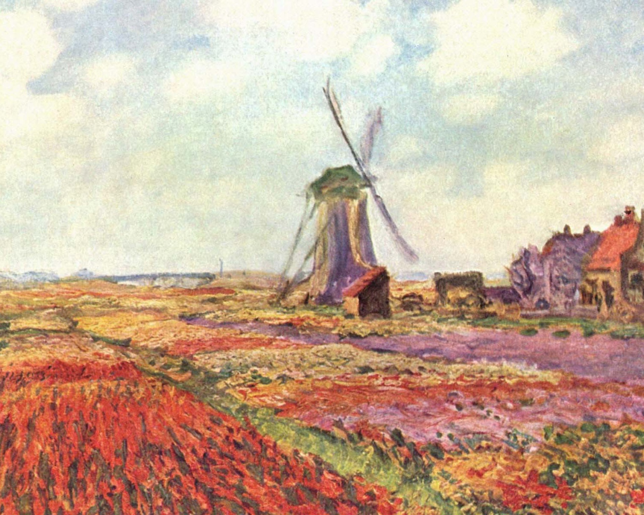 Картина Клода Моне - ветряная мельница