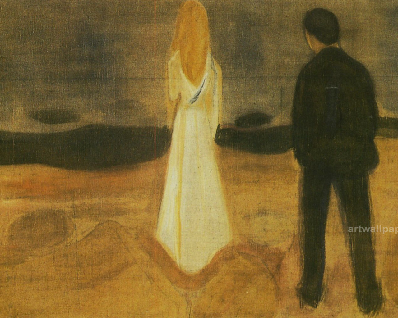 Картина Эдварда Мунка - Темный закат