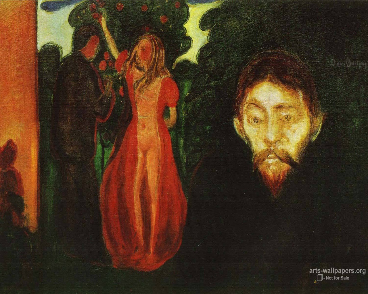 Картина Эдварда Мунка - Ревнивый человек