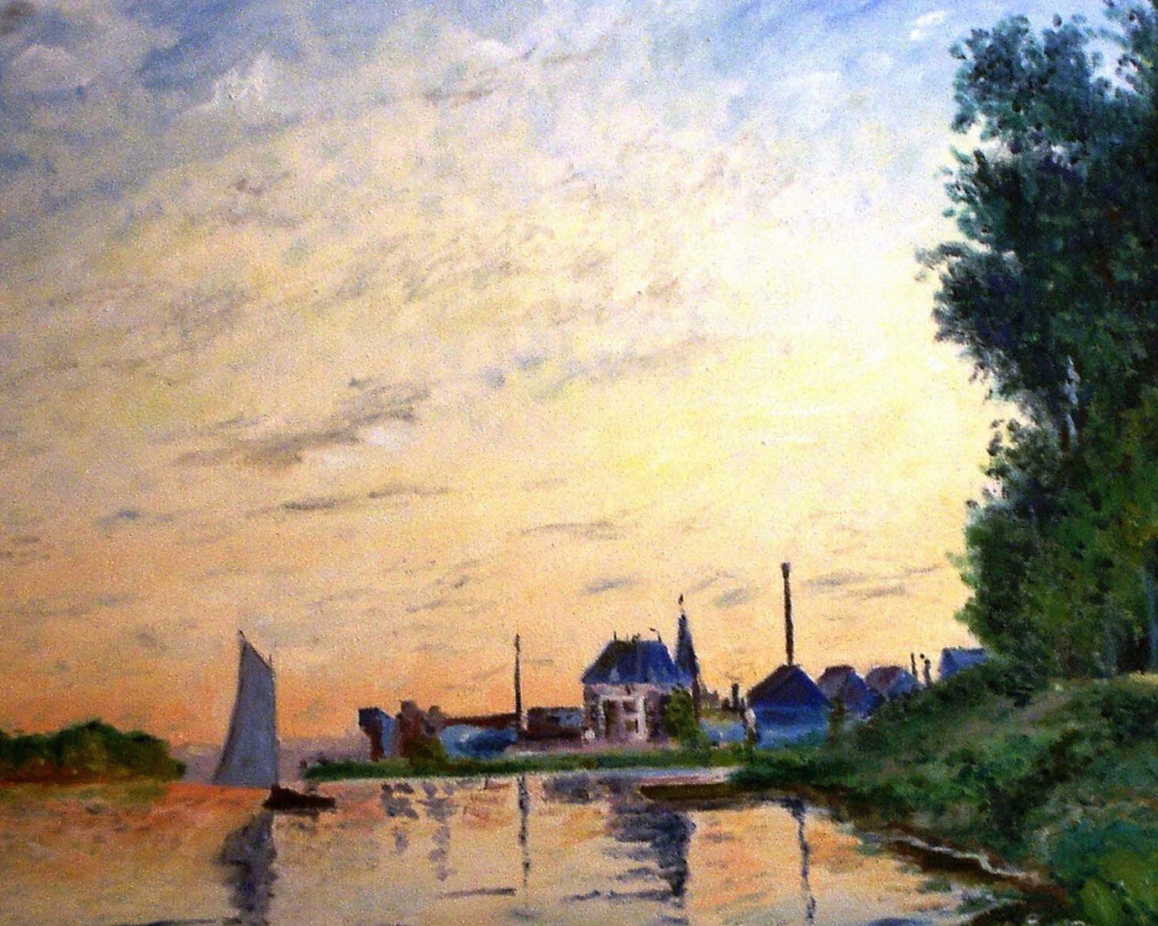 Картина Моне - маленький дом