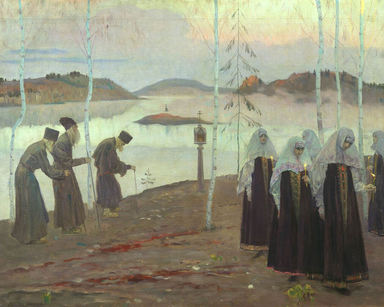 Картина Никаса Сафронова - Похороны