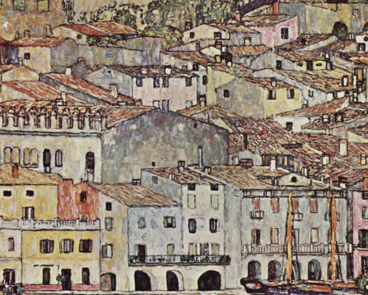 Картина Густава Климта - Город