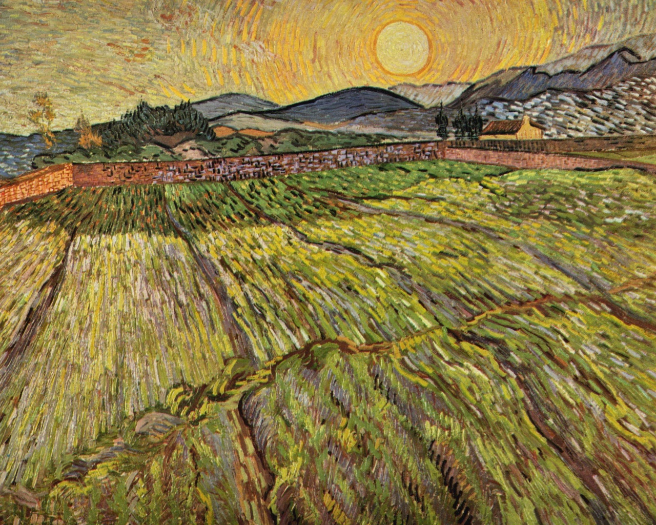 Картина Винсента Ван Гога - Поле пейзаж