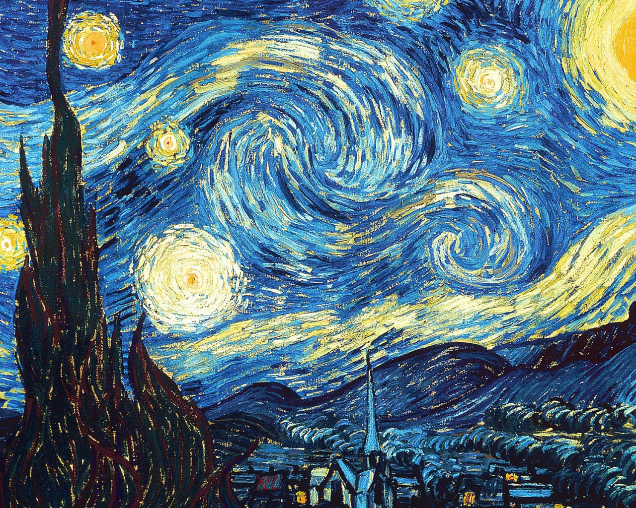 Painting of Vincent Van Gogh - Night