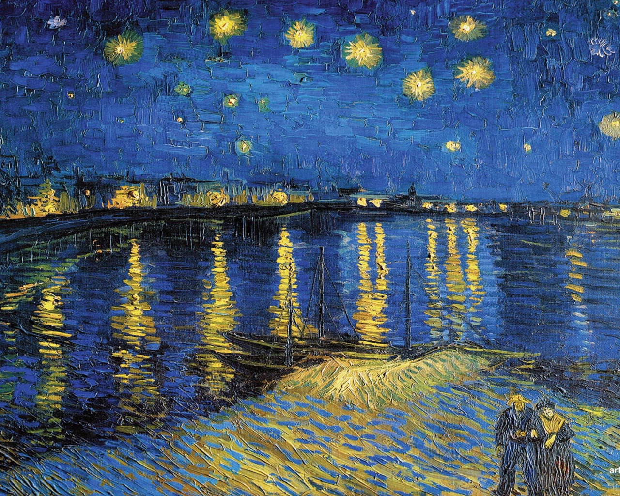 Картина Винсента Ван Гога - Звездная ночь