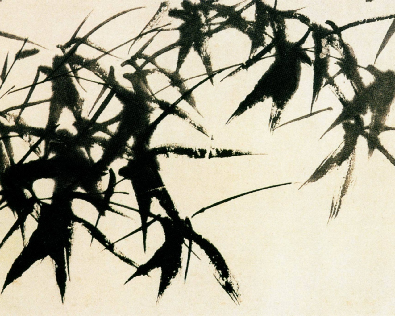 Картина Марлен Дюма - черный куст