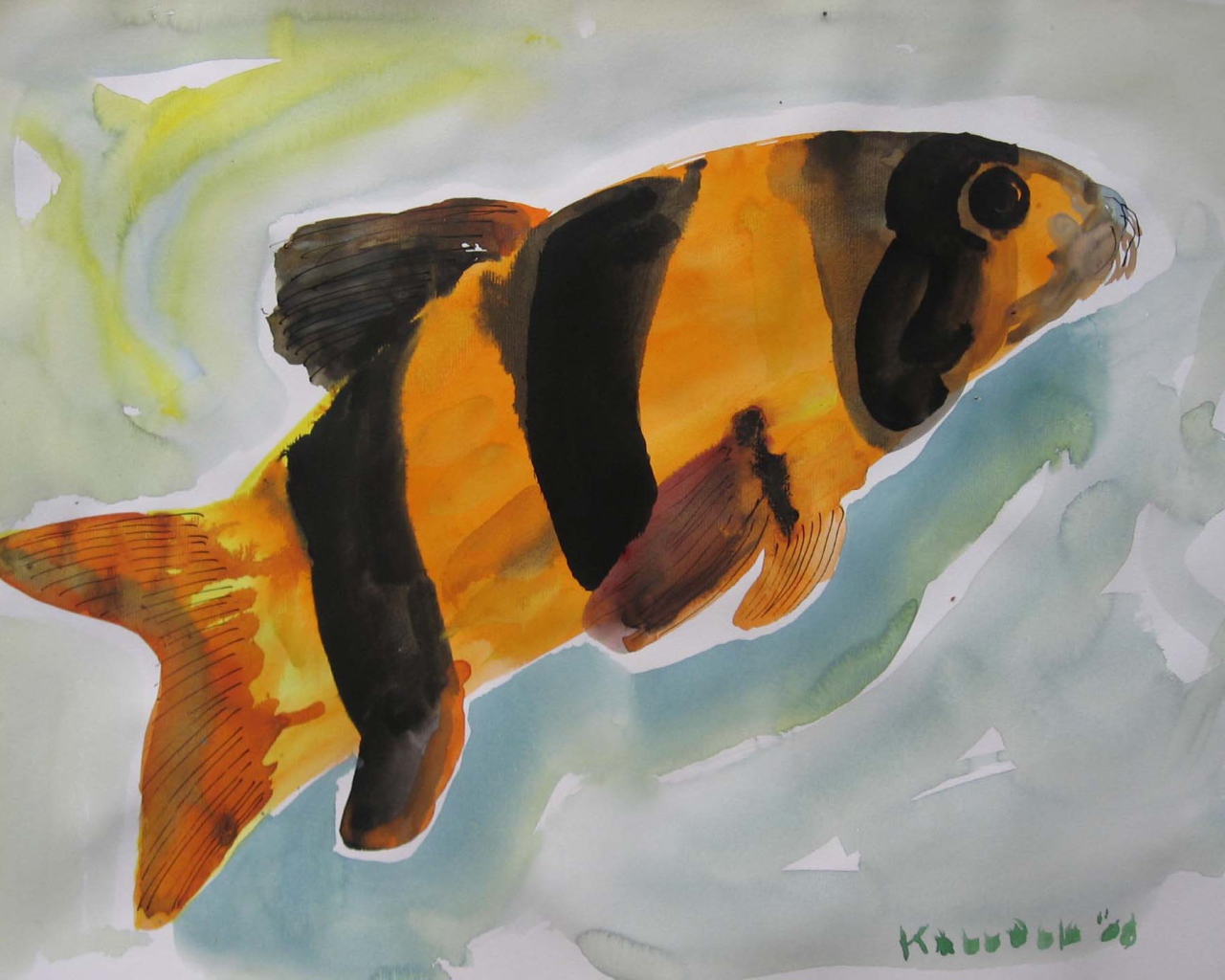 Картинка Марлен Дюма - Красочная рыба