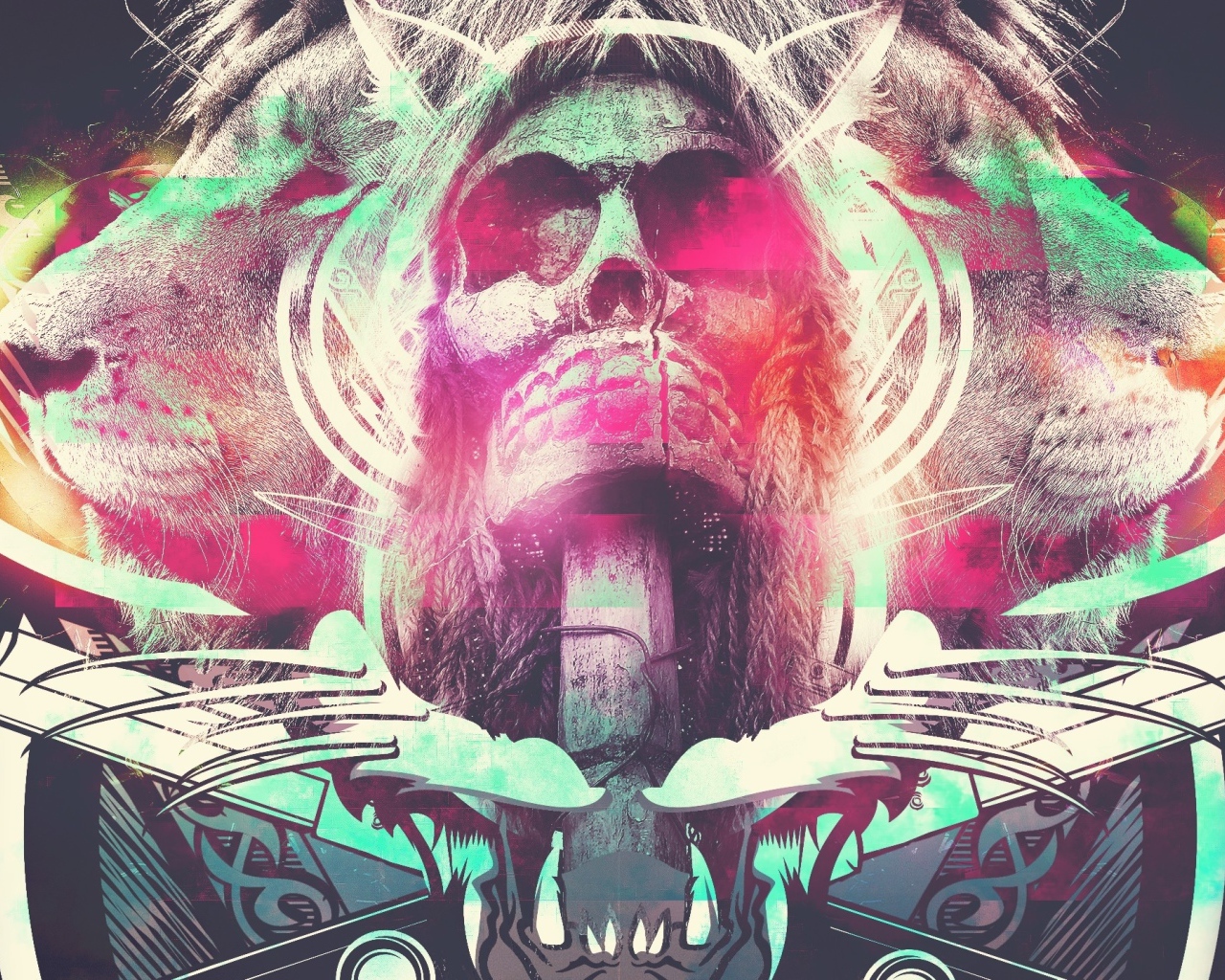 Львы и череп