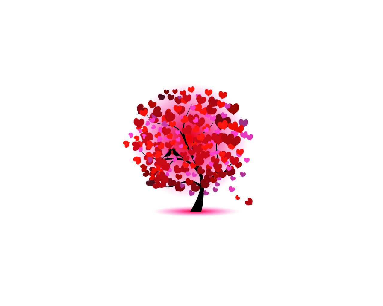 Дерево любви с птицами