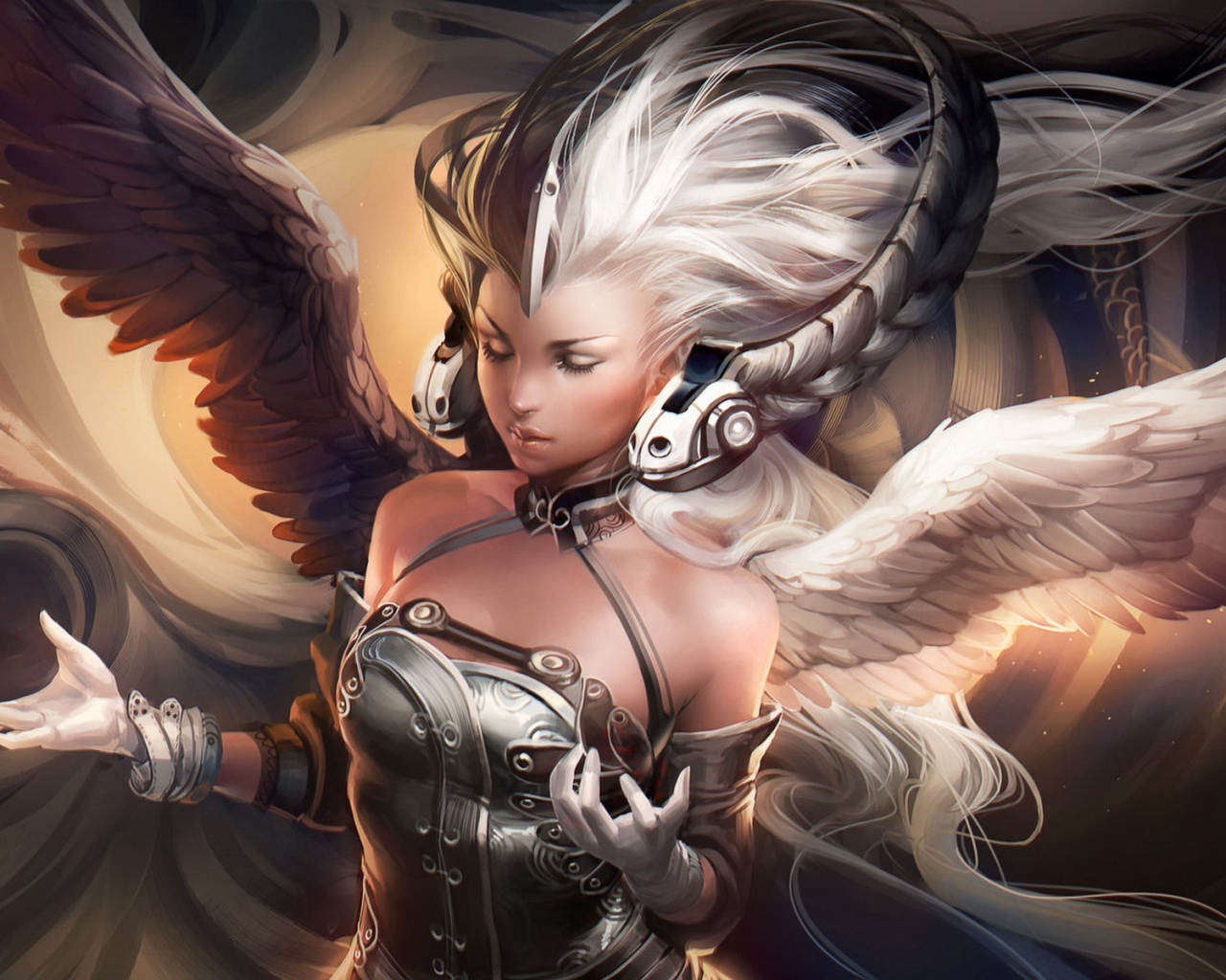 Ангел с наушниками