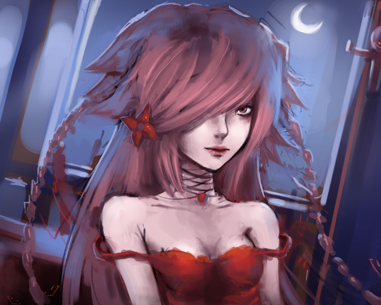 Аниме девушка вампир