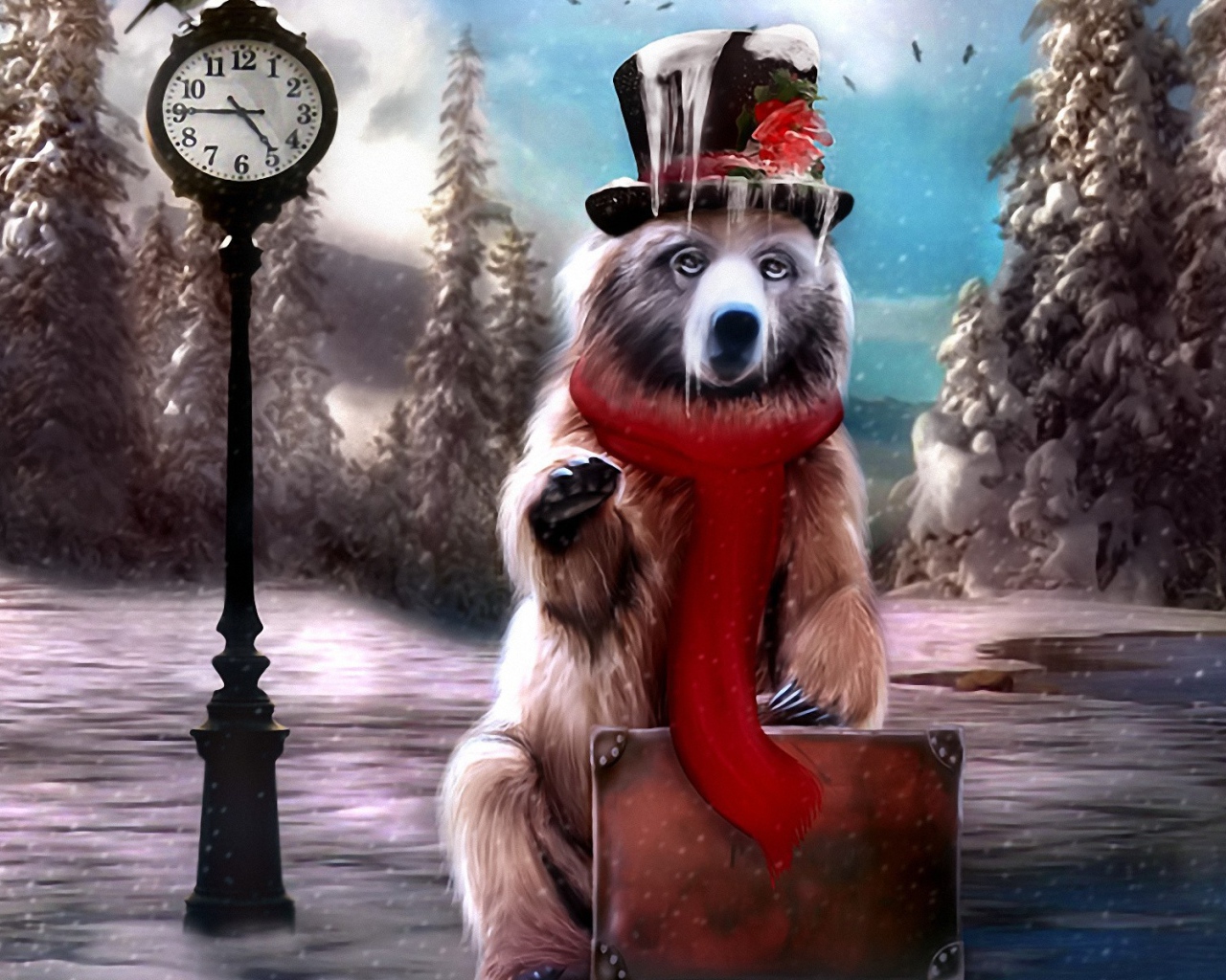 Медведь с чемоданом