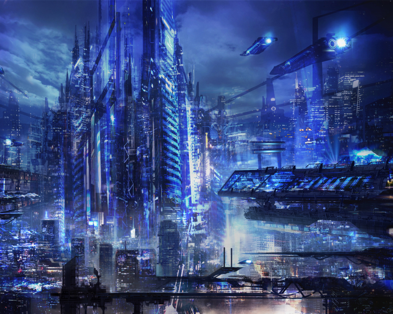 Синий мегаполис будущего