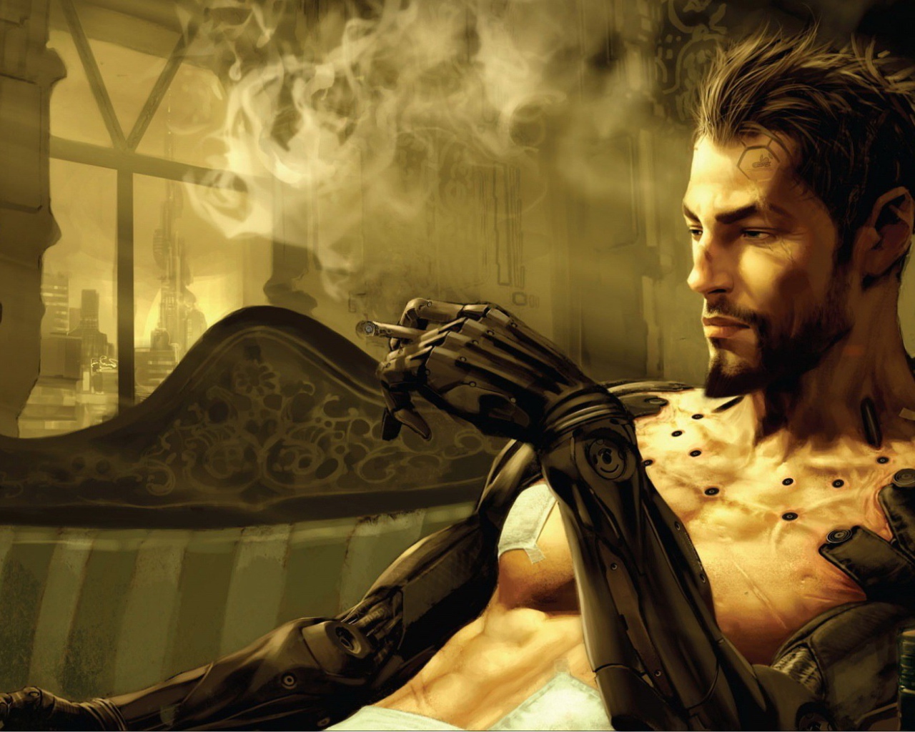 Киборг с сигаретой