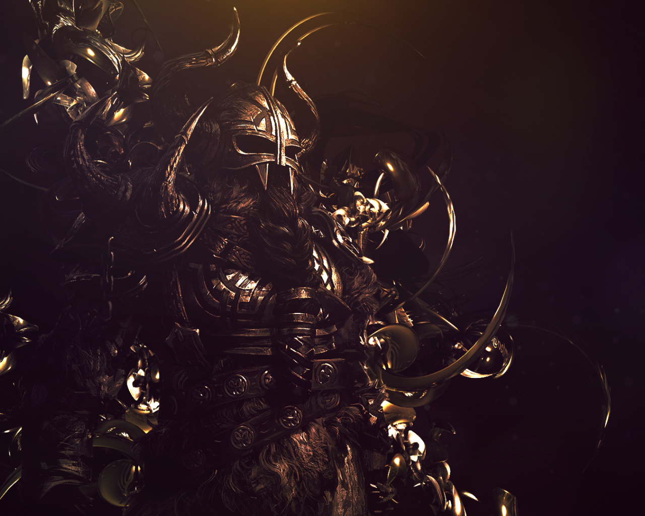 Грозный воин викинг