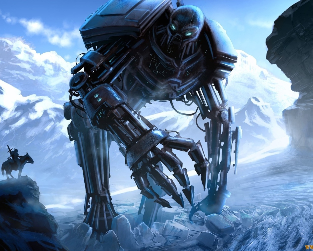 Робот великан и всадник